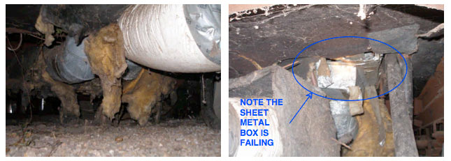 Home Inspection Ventura: Furnace sheet metal failing